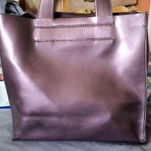 Furla eggplant purse